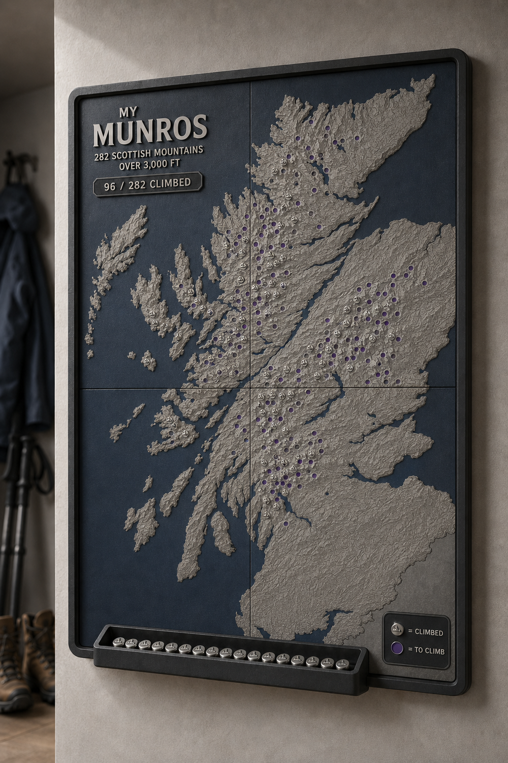 Relief tracking map